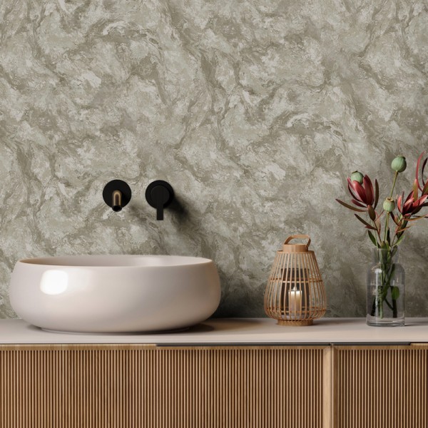 Papel de parede MÁRMORE PEDRA NATURAL BEGE E PRATA Papel de parede MÁRMORE PEDRA NATURAL BEGE E PRATA