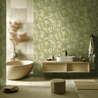 Papel de parede GALHOS ÁRVORES VERDE 2