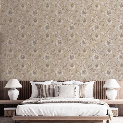 Papel de parede FLORAL CLÁSSICO ROSA CORAL