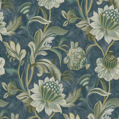Papel de parede FLORAL CLÁSSICO AZUL NAVY Papel de parede FLORAL CLÁSSICO AZUL NAVY