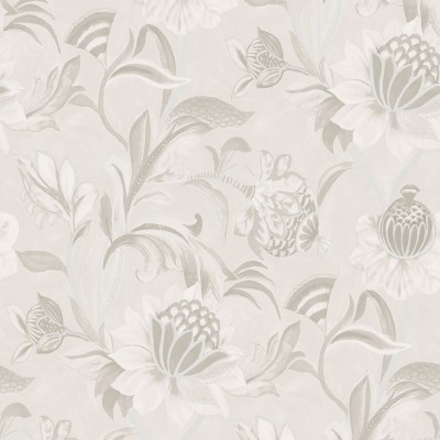 Papel de parede FLORAL CLÁSSICO CINZA