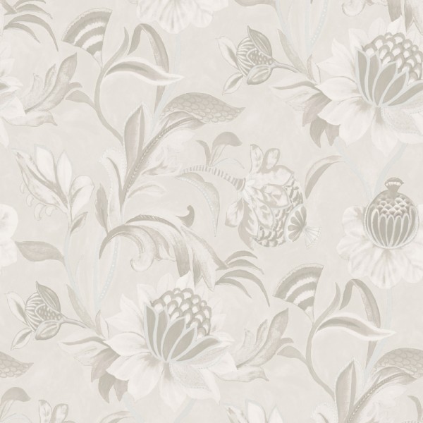 Papel pintado FLORAL CLÁSICO GRIS