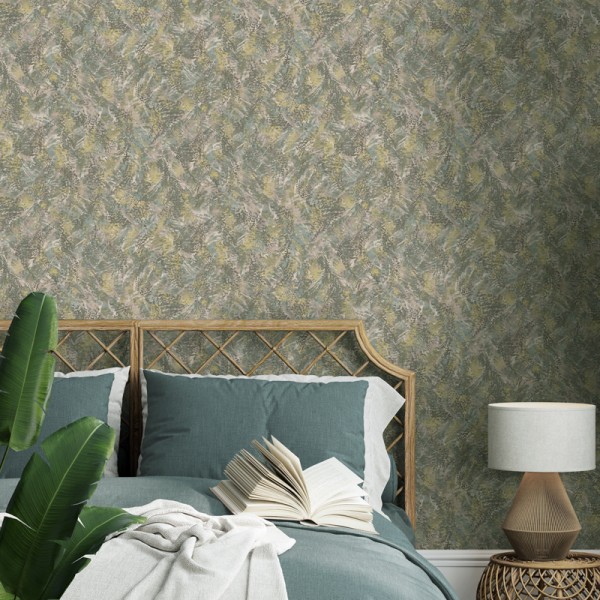 Papel de parede MODERNO ROSA E VERDE