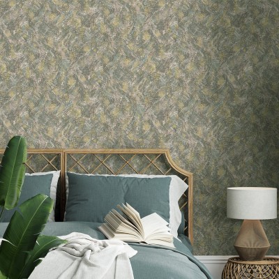 Papel de parede MODERNO ROSA E VERDE