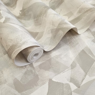 Papel pintado ARTÍSTICO PINCELADAS GRIS PLATEADO Papel pintado ARTÍSTICO PINCELADAS GRIS PLATEADO