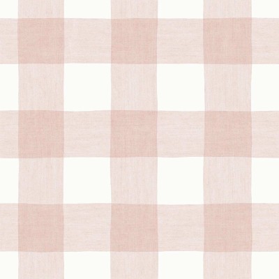Papel de parede infantil XADREZ EFEITO TECIDO ROSA