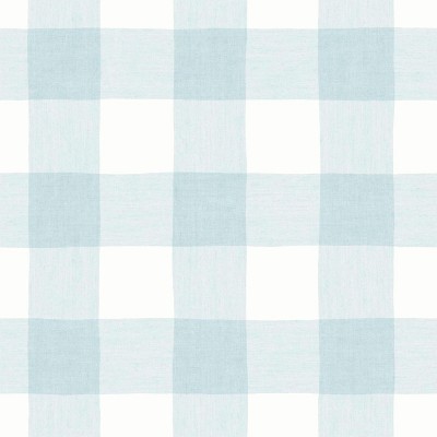 Papel de parede infantil XADREZ EFEITO TECIDO AZUIS