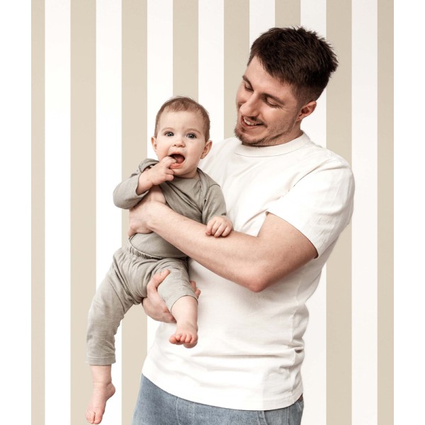 Papel de parede infantil RICAS BEGE E BRANCO Papel de parede infantil RICAS BEGE E BRANCO