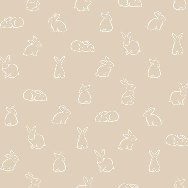 Paper pintat infantil CONILLETS BEIGE