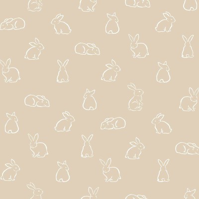 Papel pintado infantil CONEJITOS BEIGE Papel pintado infantil CONEJITOS BEIGE