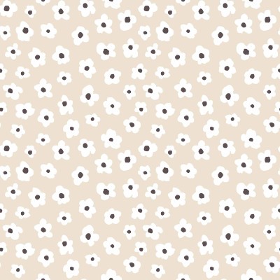 Papel de parede infantil FLORES BEGE