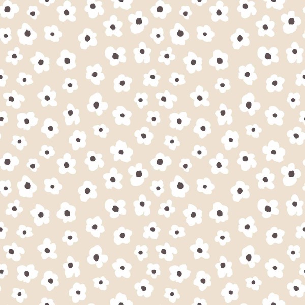 Papel de parede infantil FLORES BEGE