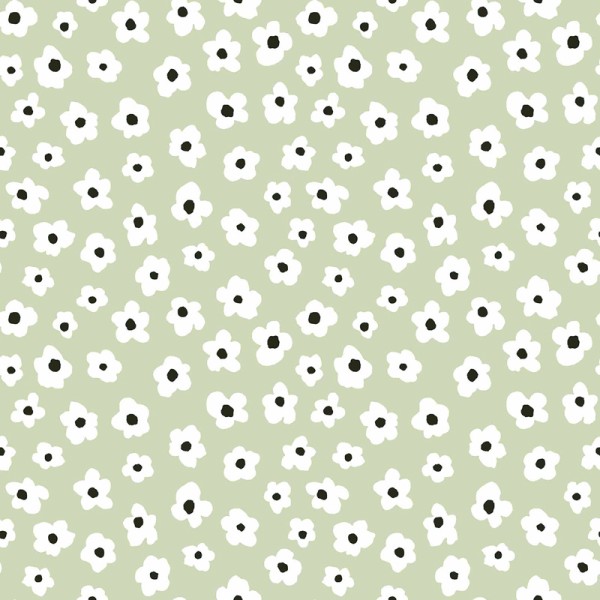 Papel de parede infantil FLORES VERDE