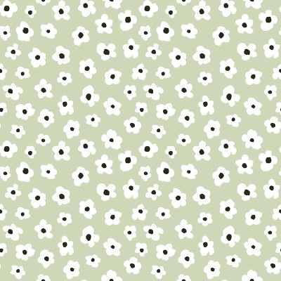 Papel pintado infantil FLORES VERDE Papel pintado infantil FLORES VERDE