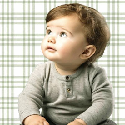Papel de parede infantil XADREZ VERDE 2