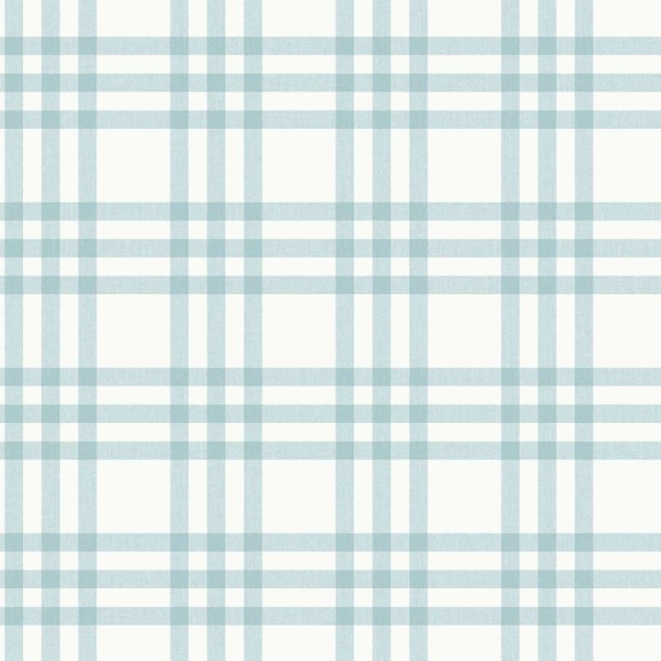 Papel pintado infantil CUADROS TARTÁN AZUL