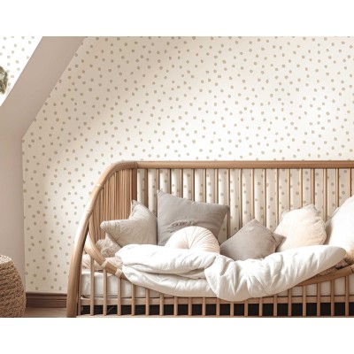 Papel pintado infantil TOPOS BEIGE 2