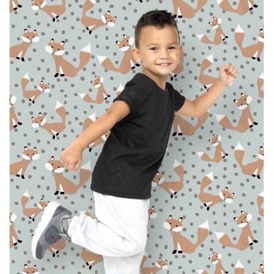 Papel pintado infantil ZORROS AZUL Papel pintado infantil ZORROS AZUL