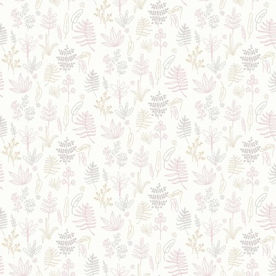 Papel pintado infantil BOTÁNICO ROSA