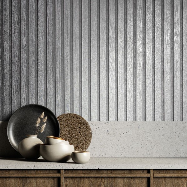 Paper pintat LLISTONS DE FUSTA PLATA 33395