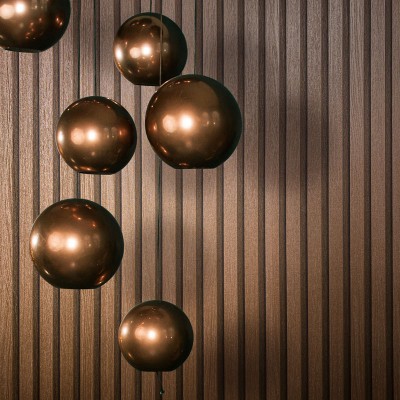 Papel pintado LISTONES DE MADERA COBRE 33397