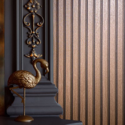 Papel pintado LISTONES DE MADERA COBRE 33397