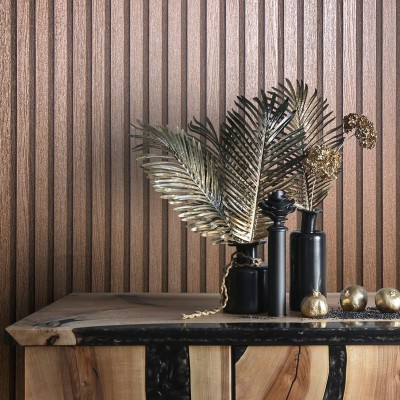 Papel pintado LISTONES DE MADERA COBRE 33397