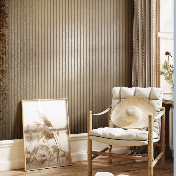 Papel de parede RIPAS DE MADEIRA BRONZE 33396 Papel de parede RIPAS DE MADEIRA BRONZE 33396