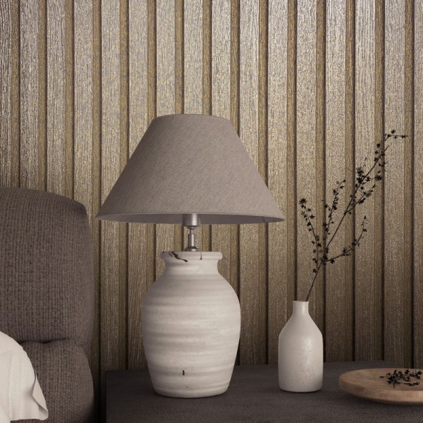 Papel pintado LISTONES DE MADERA BRONCE 33396