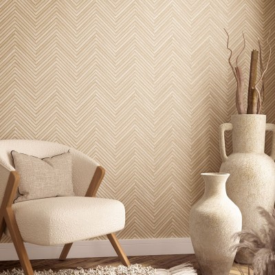 Paper pintat FUSTA CHEVRON BEIGE Paper pintat FUSTA CHEVRON BEIGE