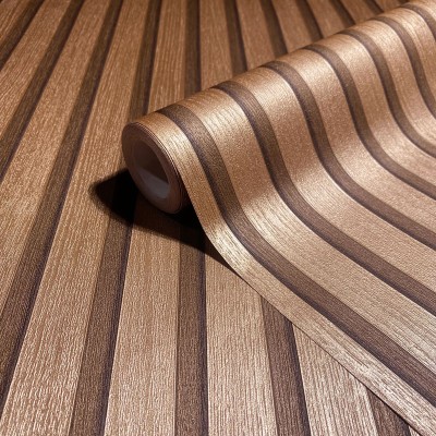Papel pintado LISTONES DE MADERA COBRE 33397