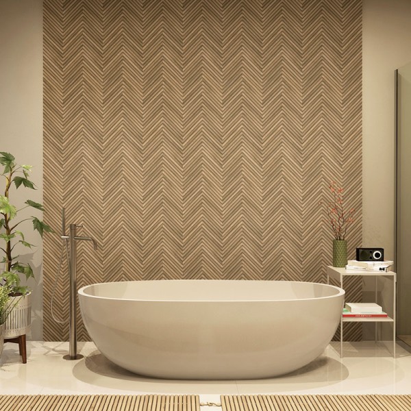 Papel pintado MADERA CHEVRON NATURAL 33377