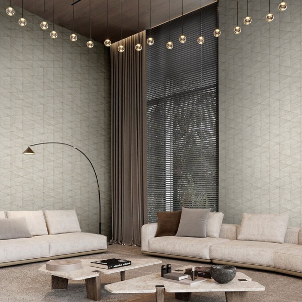 Paper pintat GEOMÈTRIC FUSTA BEIGE CLAR I BLANC 33358