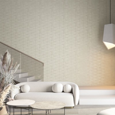 Papel pintado GEOMÉTRICO MADERA BEIGE CLARO Y BLANCO 33358