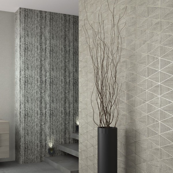 Papel pintado GEOMÉTRICO MADERA BEIGE CLARO Y BLANCO 33358