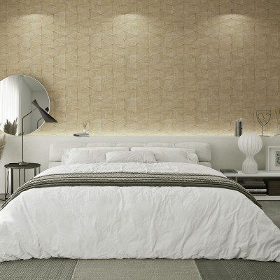 Paper pintat GEOMÈTRIC FUSTA BEIGE 33359