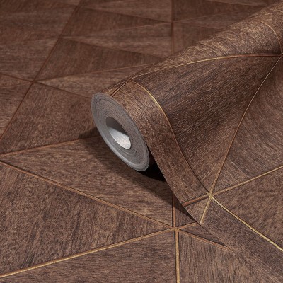 Papel pintado GEOMÉTRICO MADERA TECA MARRÓN ROJIZO 33361 Papel pintado GEOMÉTRICO MADERA TECA MARRÓN ROJIZO 33361