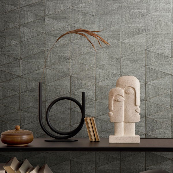 Papel pintado GEOMÉTRICO MADERA GRIS 33355 Papel pintado GEOMÉTRICO MADERA GRIS 33355