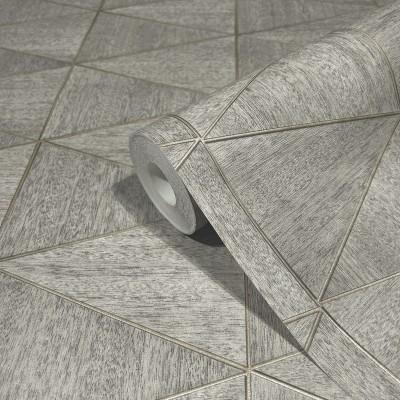 Paper pintat GEOMÈTRIC FUSTA GRIS 33355