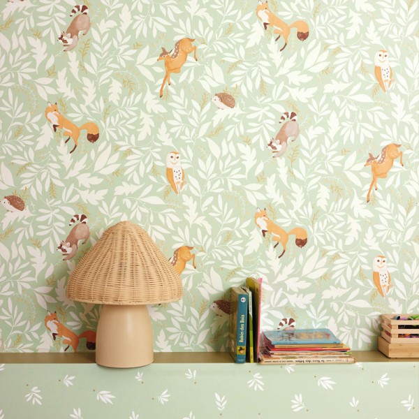 Papel pintado ANIMALES NATURALEZA VERDE MNM_10574_70_00