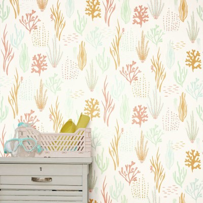 Papel pintado CORALES INFANTILES ROJO OCRE MNM_10581_43_25 2