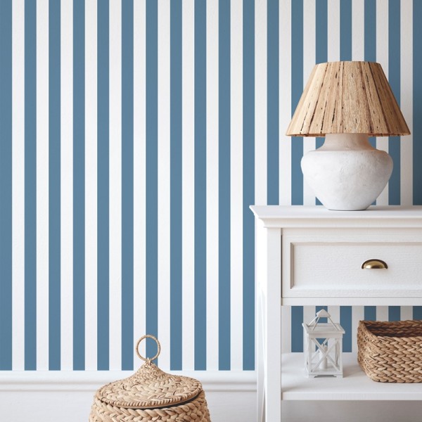 Papel pintado RAYAS AZUL MARINO 068