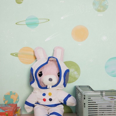 Paper pintat PLANETES INFANTILS VERD MNM_10568_70_00 Paper pintat PLANETES INFANTILS VERD MNM_10568_70_00