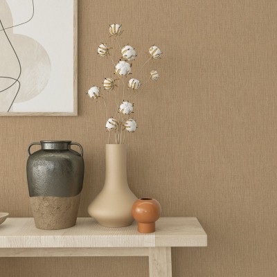 Papel de parede TEXTURIZADO LISO MARROM TERRA 33966 2