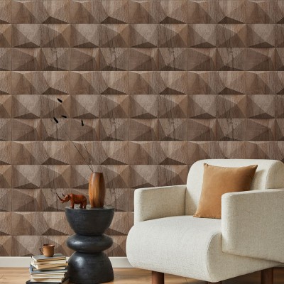 Papel pintado MADERA 3D MARRÓN 34852 Papel pintado MADERA 3D MARRÓN 34852