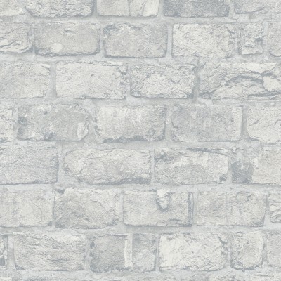 Papel de parede TIJOLO CINZA COM RELEVO 34835