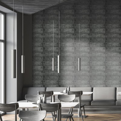 Papel de parede BLOCO DE CONCRETO CINZA ESCURO 34861
