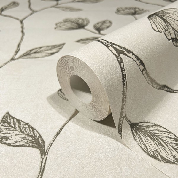 Papel de parede FLORES BEGE DOURADO 34804 Papel de parede FLORES BEGE DOURADO 34804