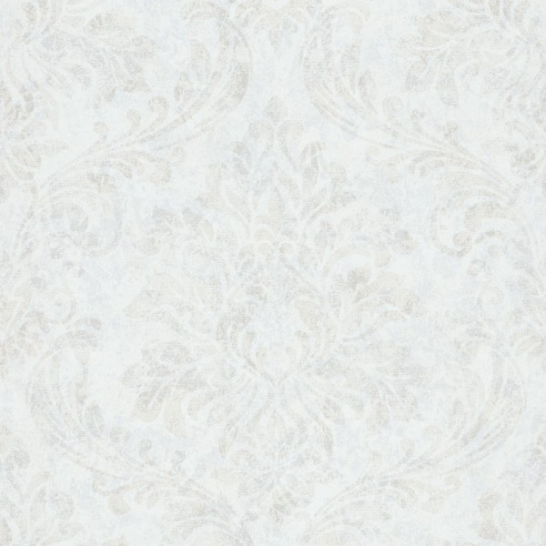 Papel pintado DAMASCO BLANCO EFECTO ENVEJECIDO 34811