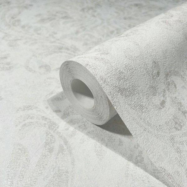 Papel pintado DAMASCO BLANCO EFECTO ENVEJECIDO 34811 Papel pintado DAMASCO BLANCO EFECTO ENVEJECIDO 34811